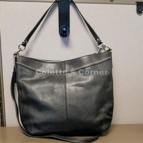 Coach Black Soho Pleated Leather Convertible Crossbody or Shoulder Bag - Picture 3 of 8